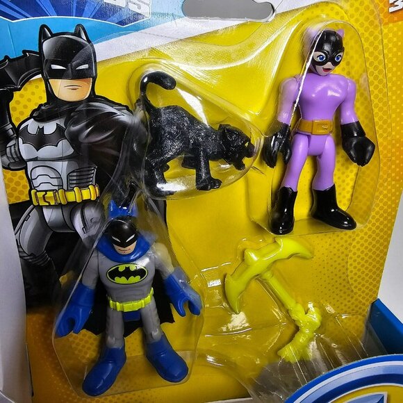 Fisher-Price Imaginext DC Super Friends Batman & Catwoman w/ Cat Action Figures - Picture 2 of 6